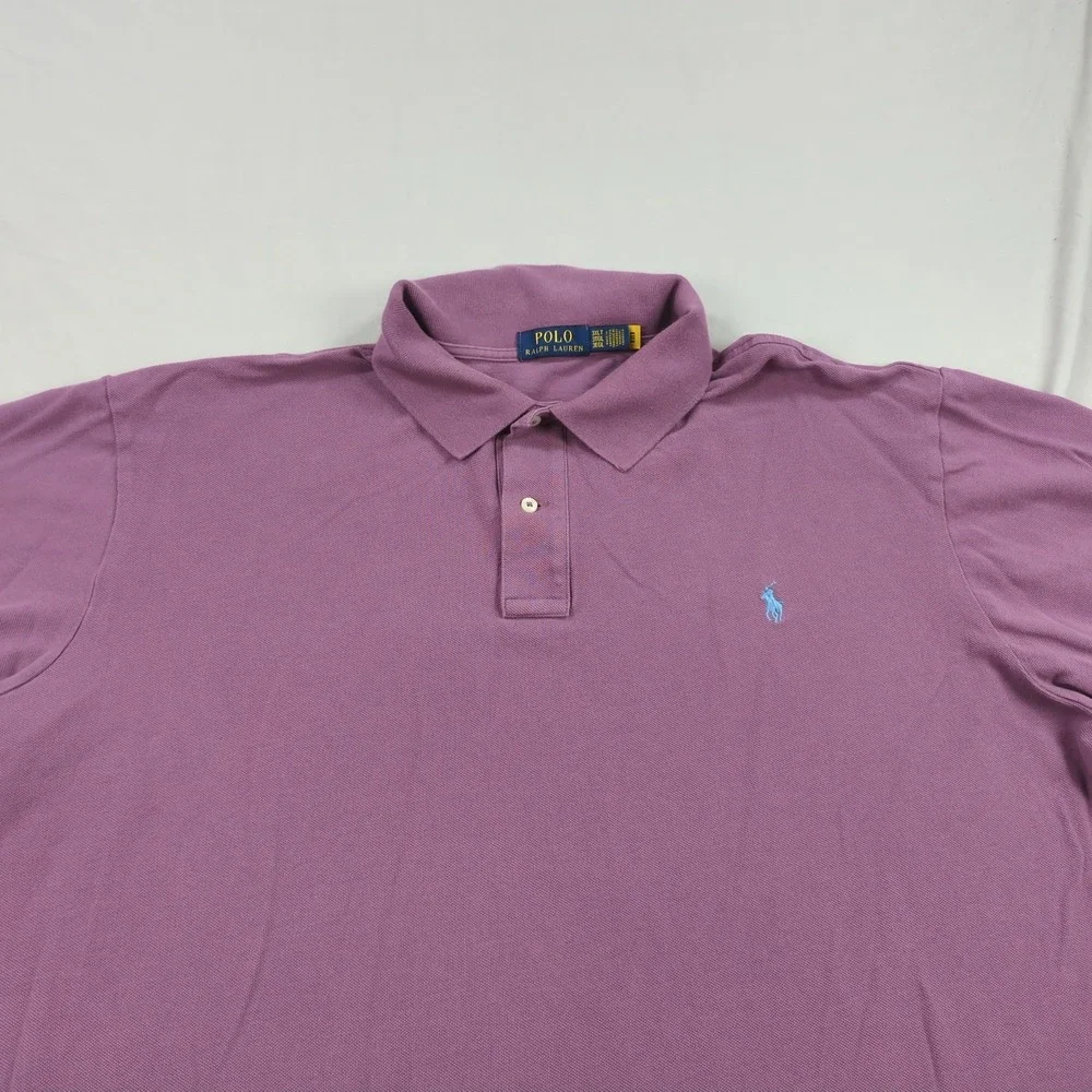 Polo Ralph‎ Lauren Shirt Mens 3XLT Purple Polo Golf Casual Office Preppy